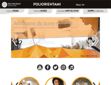 Tablet Screenshot of poliorientami.polimi.it